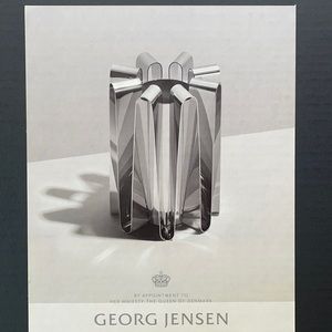 Georg Jensen stainless steel mirror vase